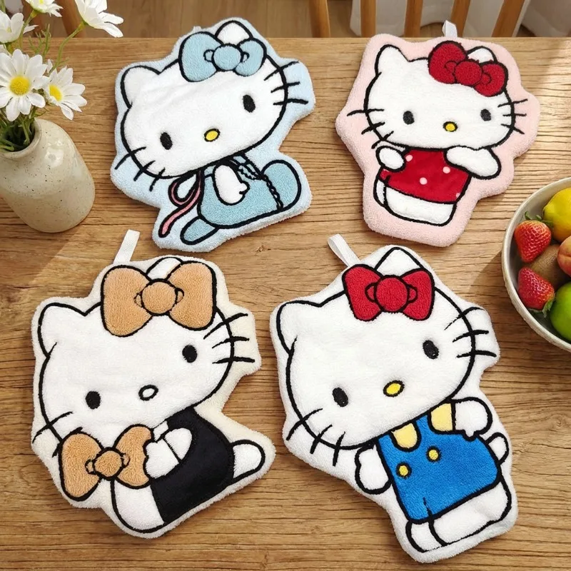 Cleanser Face - 漫画の猫柄プリントのハンドタオル。かわいくて柔らかく、吸水性が高く、速乾性のあるタオル。洗顔用、キッチンやバスルームでの使用に。女性へのプレゼントに最適。