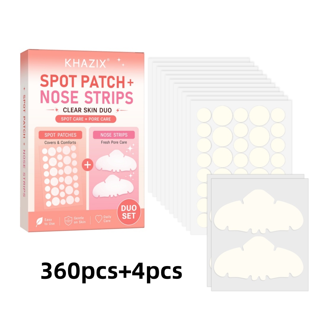 Face Moisturizer - 364ピースの鼻毛穴＆ニキビパッチコンボパック – デュアル機能、優しく非刺激性、男女兼用