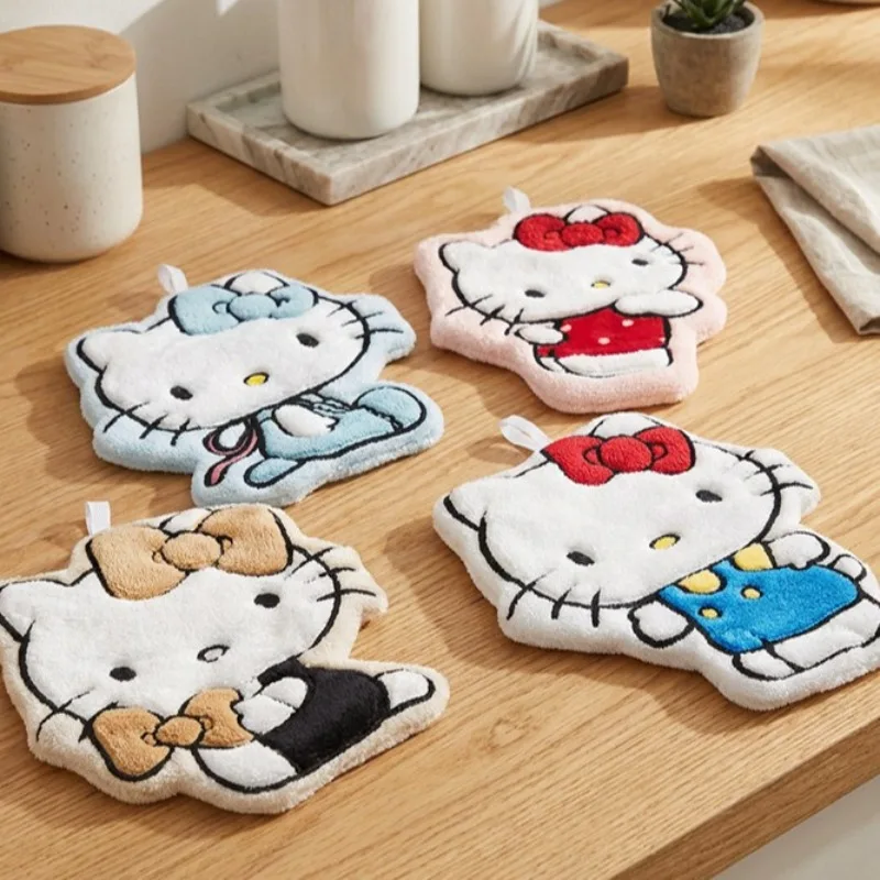 漫画の猫柄プリントのハンドタオル。かわいくて柔らかく、吸水性 - Cleanser Face のレビューと価格