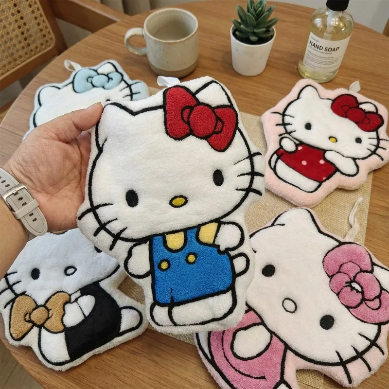 漫画の猫柄プリントのハンドタオル。かわいくて柔らかく、吸水性 - Cleanser Face のレビューと価格
